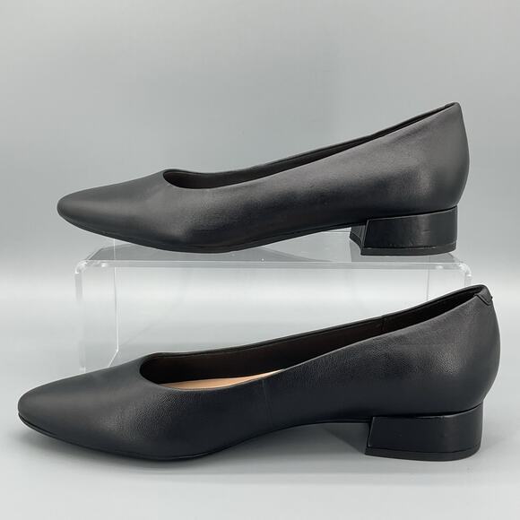 NEW Easy Spirit Women Caldise Leather Low Heel Dress Pumps Black Size 9M - Picture 2 of 11